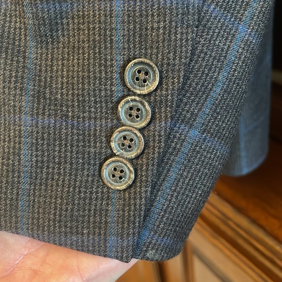 Coppley Windowpane Plaid Sport Coat, 42R - Picture 5 of 12